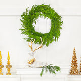 24" Frosted Norfolk Pine Spray Set Of 6