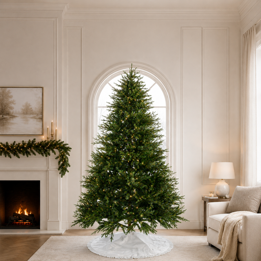 9 FT Kentucky Fir Tree Pre-Lit Multi Color LED Lights