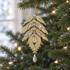 8" Feather Ornament With Jewels Set Of 6
