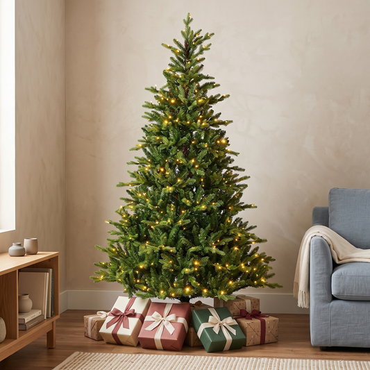 Allison Pine Tree Pre Lit Warm White & Multi LED Lights