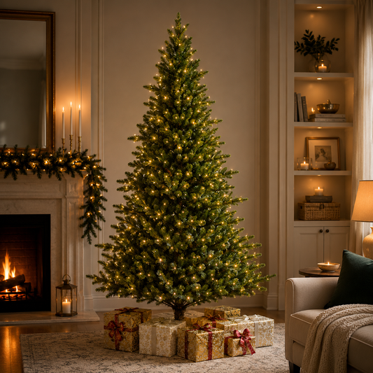 Allison Pine Tree Pre Lit Warm White & Multi LED Lights