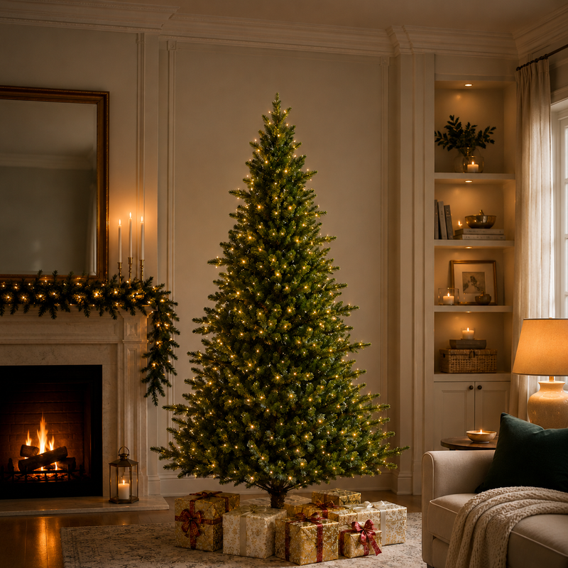 Allison Pine Tree Pre Lit Warm White & Multi LED Lights