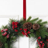 12" Vibrant Wreath Hanger Assorted Set Of 4