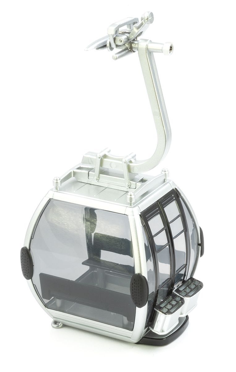 Góndola de telesilla de 3" en plata y negro escala 1:32
