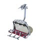 4" Red & Grey 6 Person Lift Chair Seater 1:32 Scale
