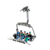 6 Piece Sitting Skiers 1:32 Scale