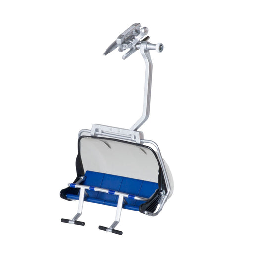 Sillón reclinable elevador de 4 plazas azul y plateado de 5" Escala 1:32
