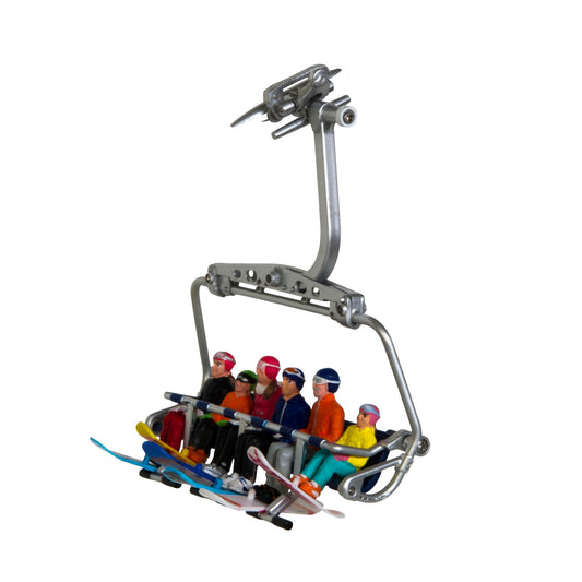 6 Piece Sitting Snowboarders 1:32 Scale