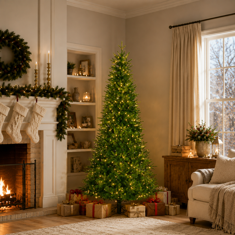 Vail Spruce Tree Pre-Lit Warm White LED Lights