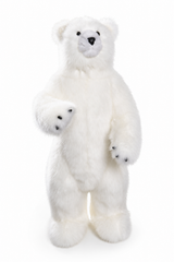 3 FT Standing White Bear