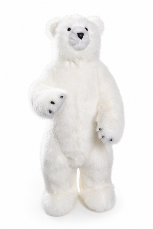 3 FT Standing White Bear