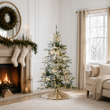 Snow Pine Tree Pre Lit Warm White Lights