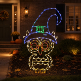45" Halloween LED Witch Owl