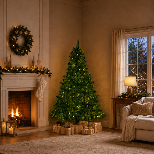 Charleston Slim Tree Pre-Lit Warm White Lights