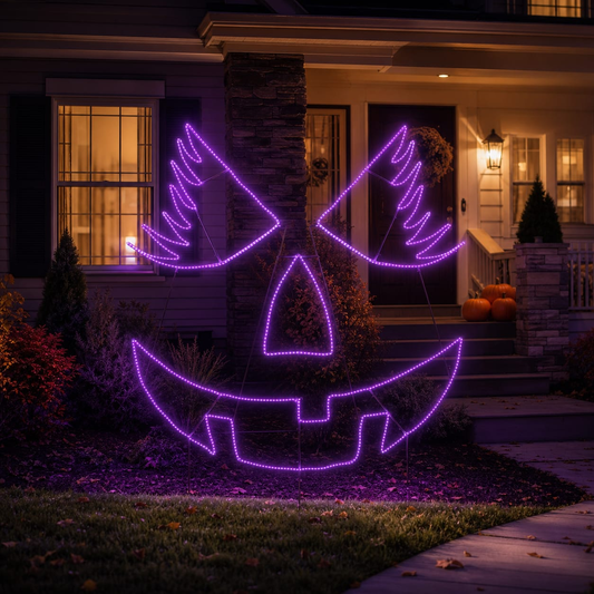 120" Dynamic RGBWW LED Lady Pumpkin Face Jack-O-Lantern