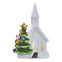 5" LED Church With Christmas Tree