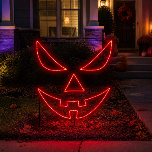 Dynamic RGBWW LED Sinister Pumpkin Face