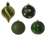 6" Glitter Shiny & Matte Shatterproof Ball Ornament Assorted Set Of 24