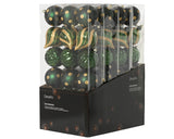 6" Glitter Shiny & Matte Shatterproof Ball Ornament Assorted Set Of 24