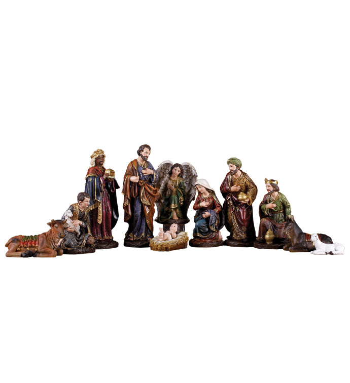 11.5" Nativity Scene Set Of 11