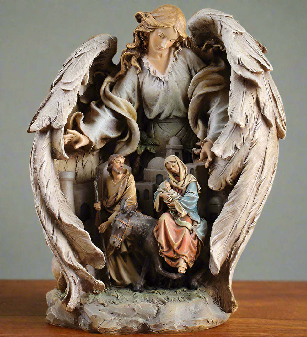 18" Guardian Angel Of Bethlehem Nativity