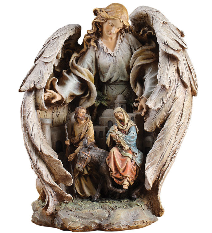 18" Guardian Angel Of Bethlehem Nativity