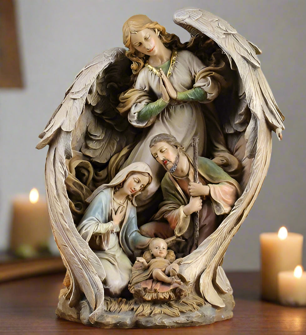 19.5" Guardian Angel Nativity