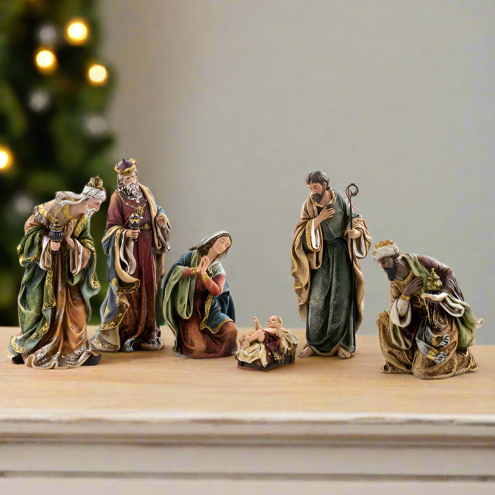 16.5" Nativity Scene 6 Piece Set