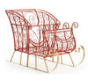 Trineo rojo y dorado de 1,8 m x 1,2 m