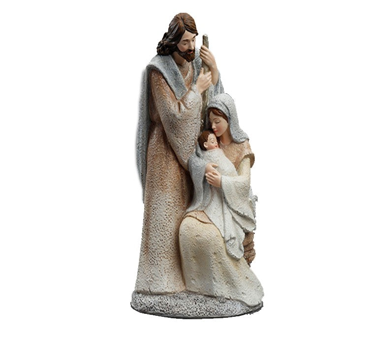 11.5" Stone Holy Family Nativity