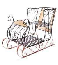 4 FT Copper Metal Sleigh