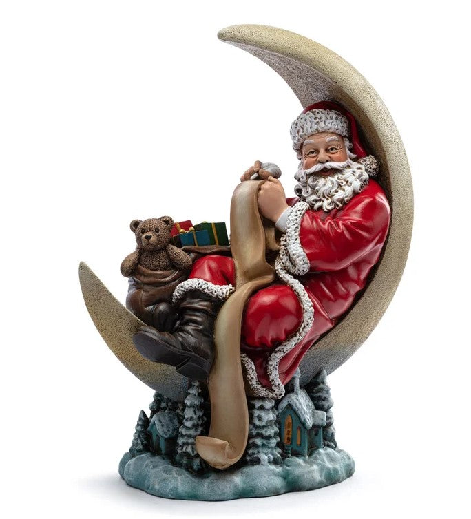 20.5" Santa Sitting In Moon