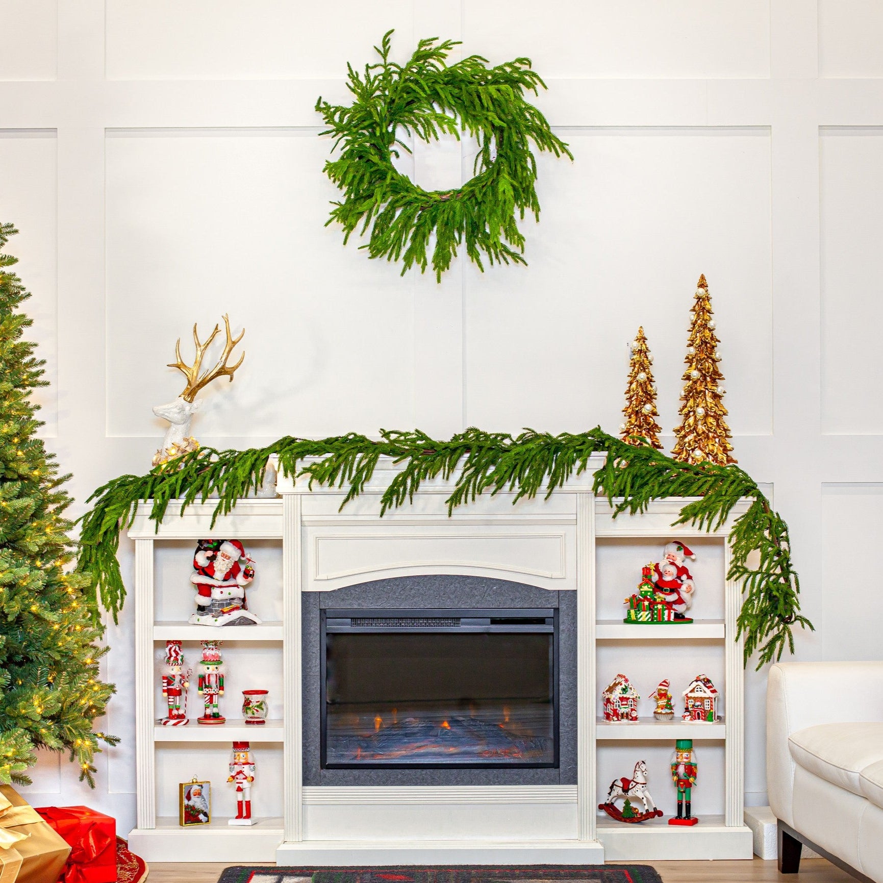 9 FT Norfolk Garland Unlit