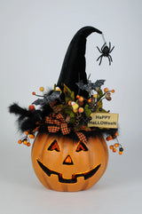 Karen Didion Originals 22" Lighted Pumpkin Jack O Lantern
