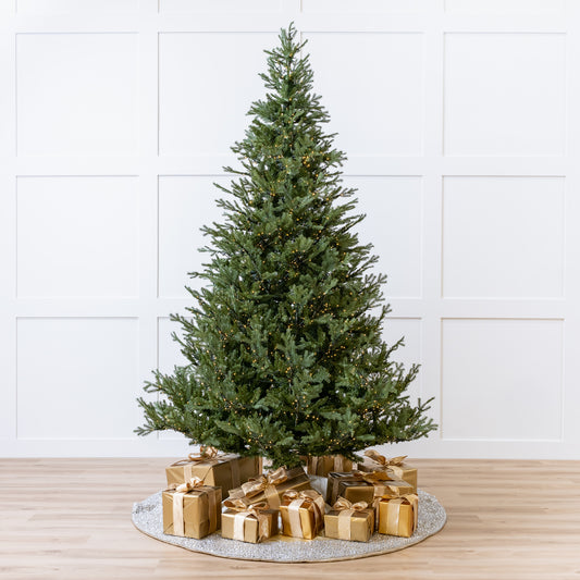 Luces LED microblancas preiluminadas Newbury Pine Tree