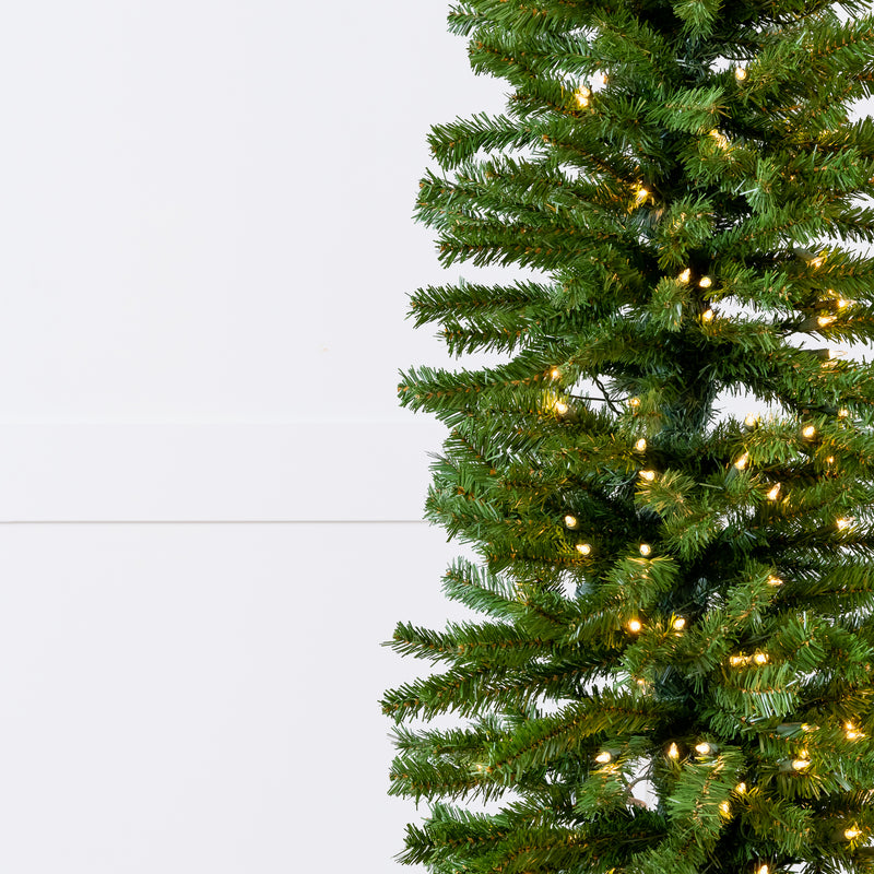 Pencil Tree Pre-Lit Clear Lights
