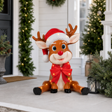 3 FT Lighted Funny Deer Sitting