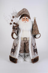 Karen Didion Originals 27" Lighted Winter Woods Santa