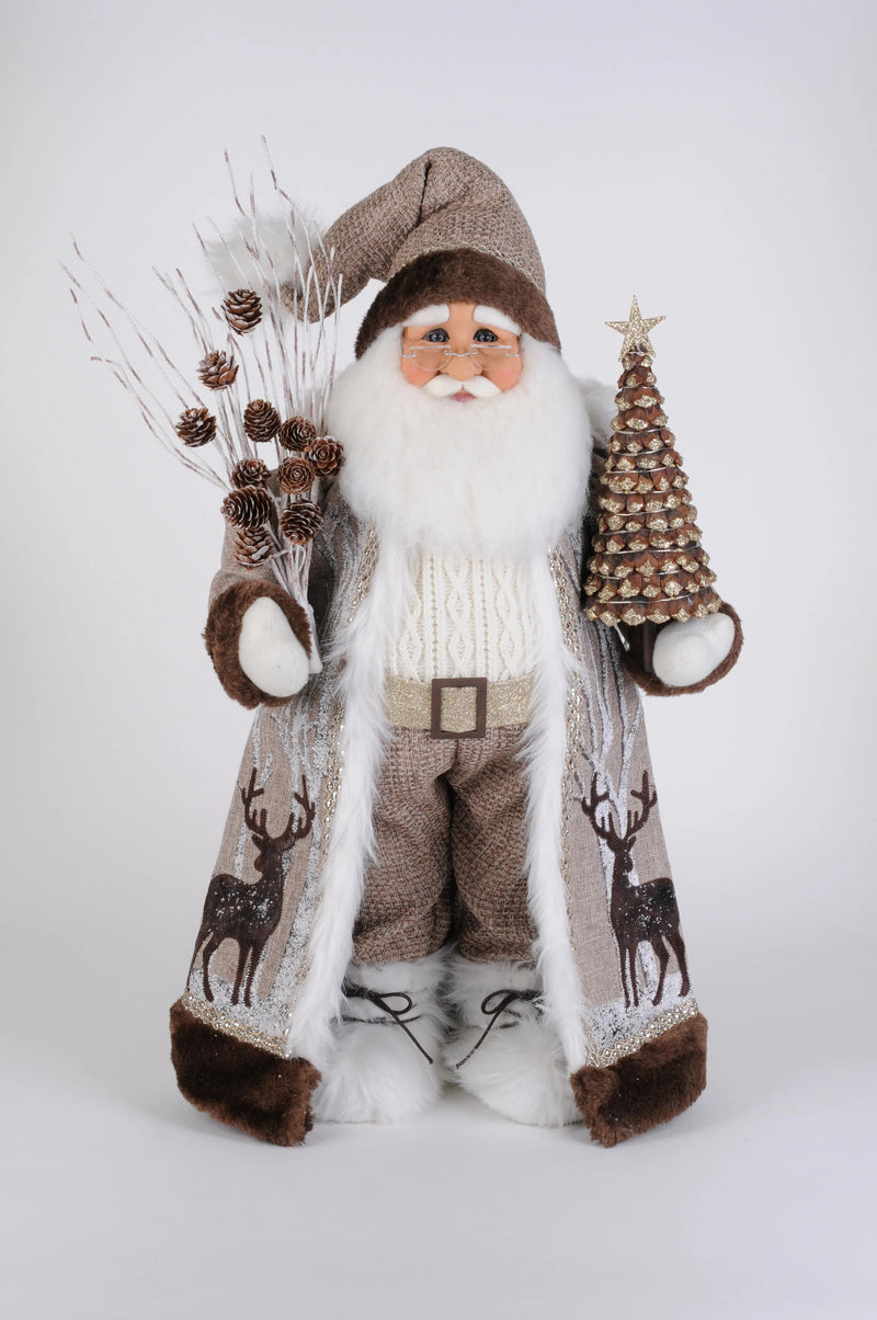 Karen Didion Originals 27" Lighted Winter Woods Santa