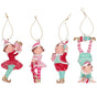 5" Christmas Elf Ornament Assorted Set Of 4