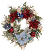 Mark Roberts 32" Blue, Red & White Wreath