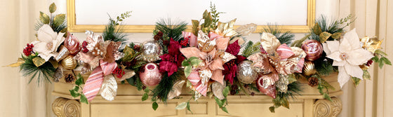 Mark Roberts 60" Pink Peacock Garland