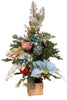 Árbol esculpido azul y plateado Mark Roberts de 91 cm