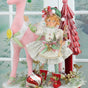 Mark Roberts 30" Rotating Girl Elfin With Pink Deer