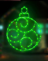 24" 190 LED Green Ornament Twinkling Effect