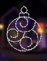 24" 190 LED Pure White Ornament Twinkling Effect