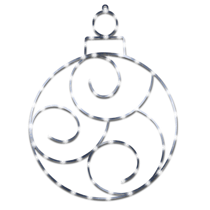 24" 190 LED Pure White Ornament Twinkling Effect