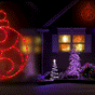 24" 190 LED Red Ornament Twinkling Effect