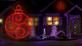 24" 190 LED Red Ornament Twinkling Effect