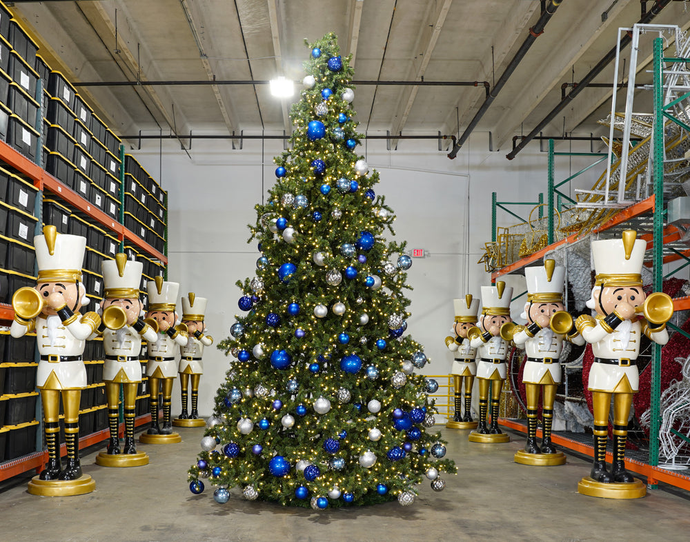 Blue & Silver UV Tree Decor